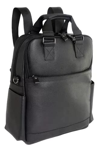 BENNEMANN Mochila convertible de piel auténtica de 3 vías, .